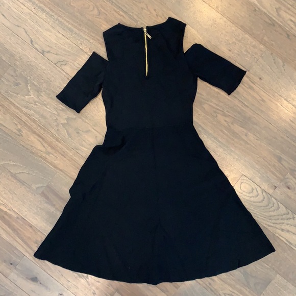 Eliza J black dress cold shoulder size S/P - Picture 5 of 6